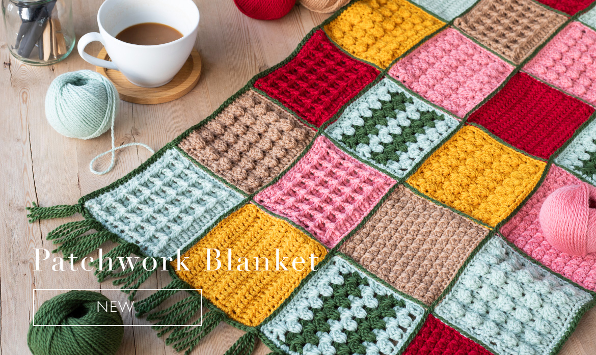 Patchwork blanket toft crochetalong new year squares